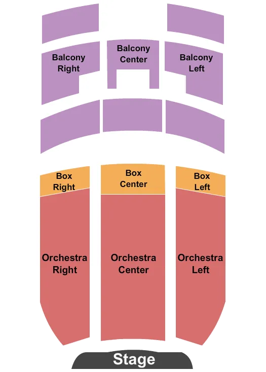 seating chart for Miller Theater - GA - End Stage - eventticketscenter.com